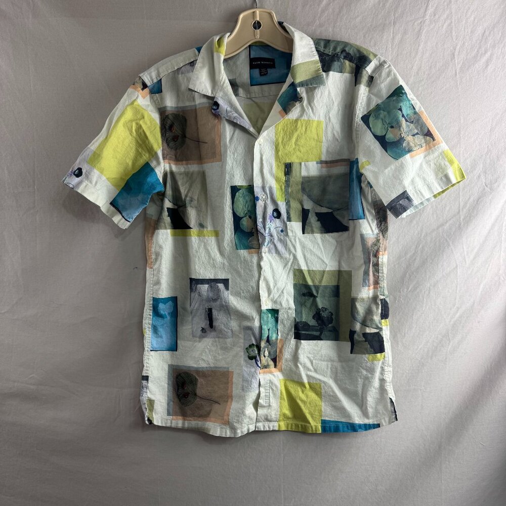 Club Monaco Printed Button Down Shirt Mens XS